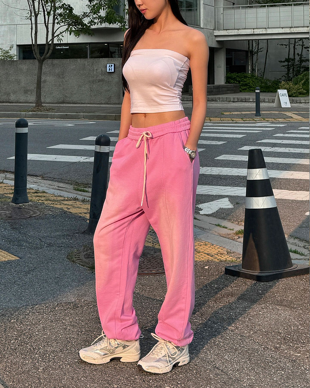 Washed Loose-Fit Cotton Jogger Pants