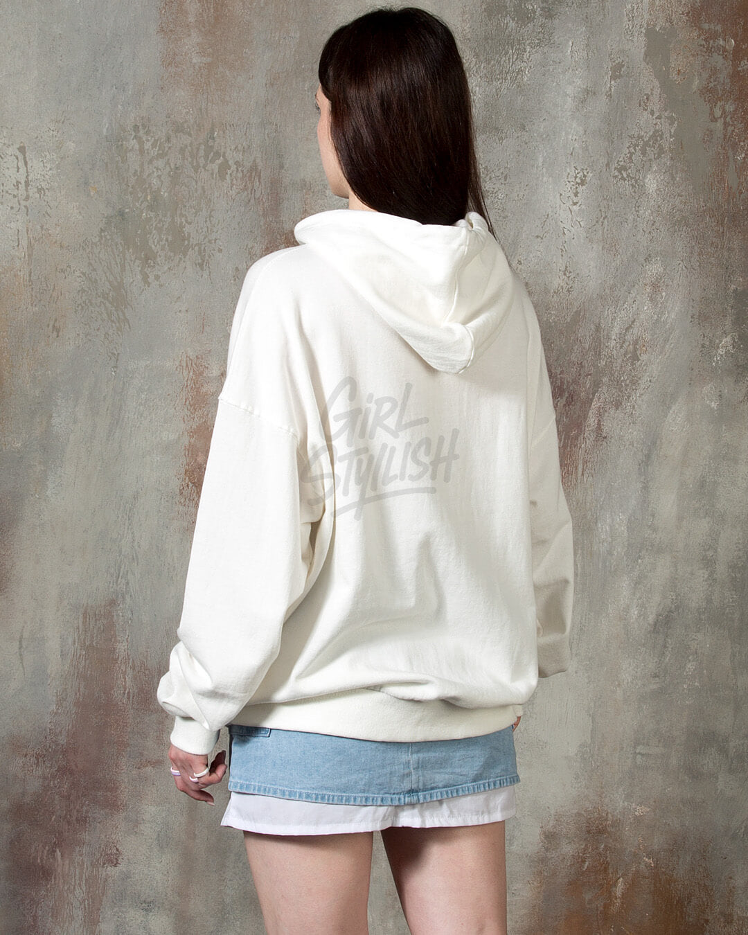 Pink Bear Graphic Loose-Fit Hoodie