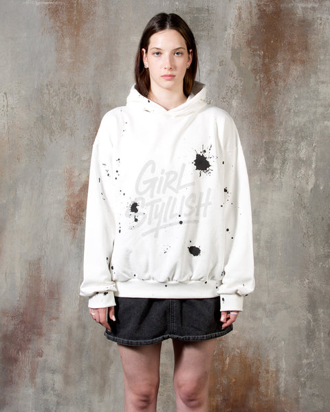 Paint Splatter Graphic Oversized Hoodie