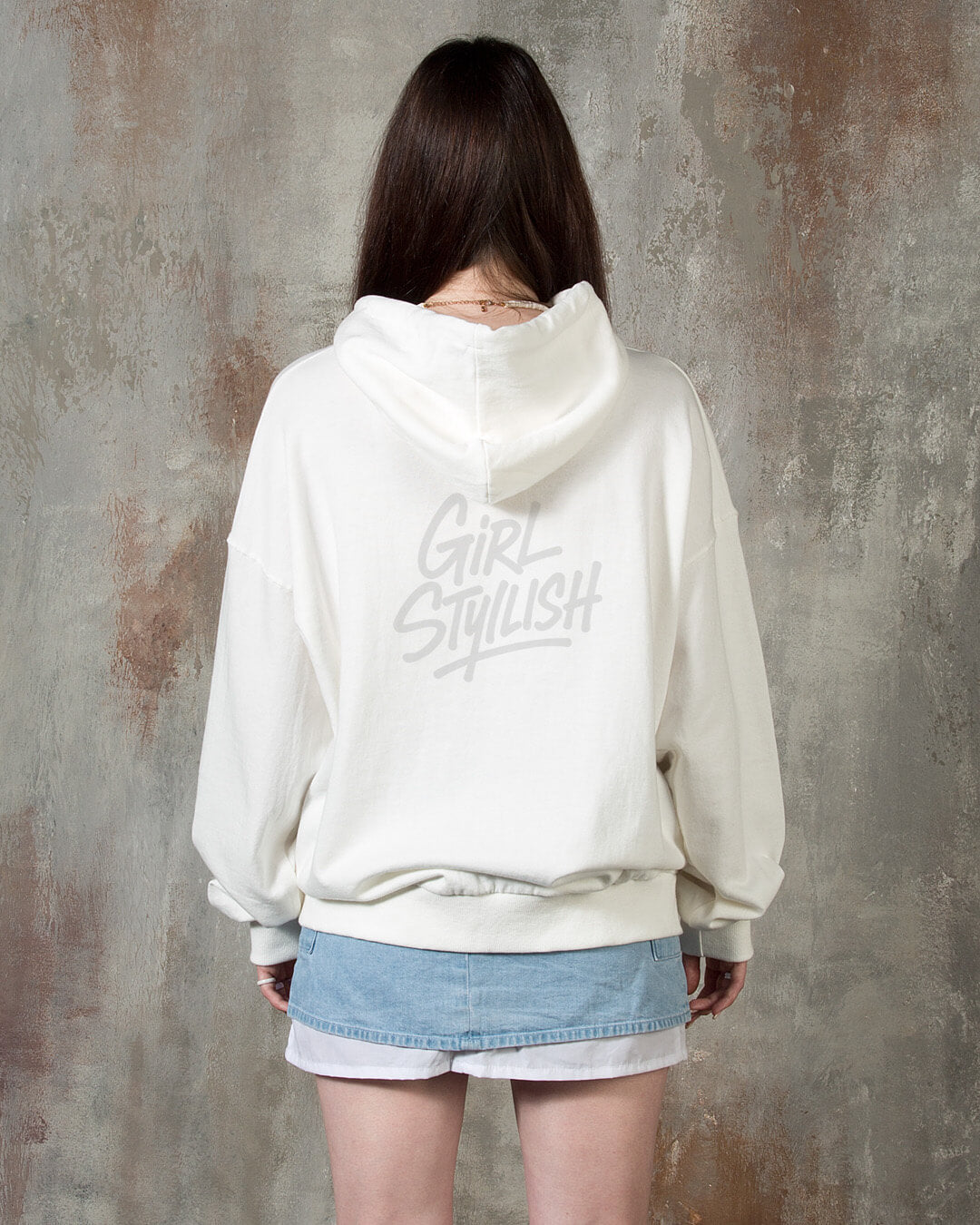 Pink Bear Graphic Loose-Fit Hoodie