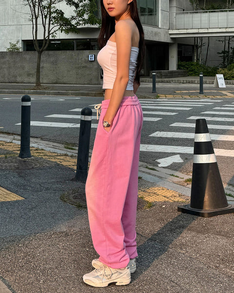 Washed Loose-Fit Cotton Jogger Pants