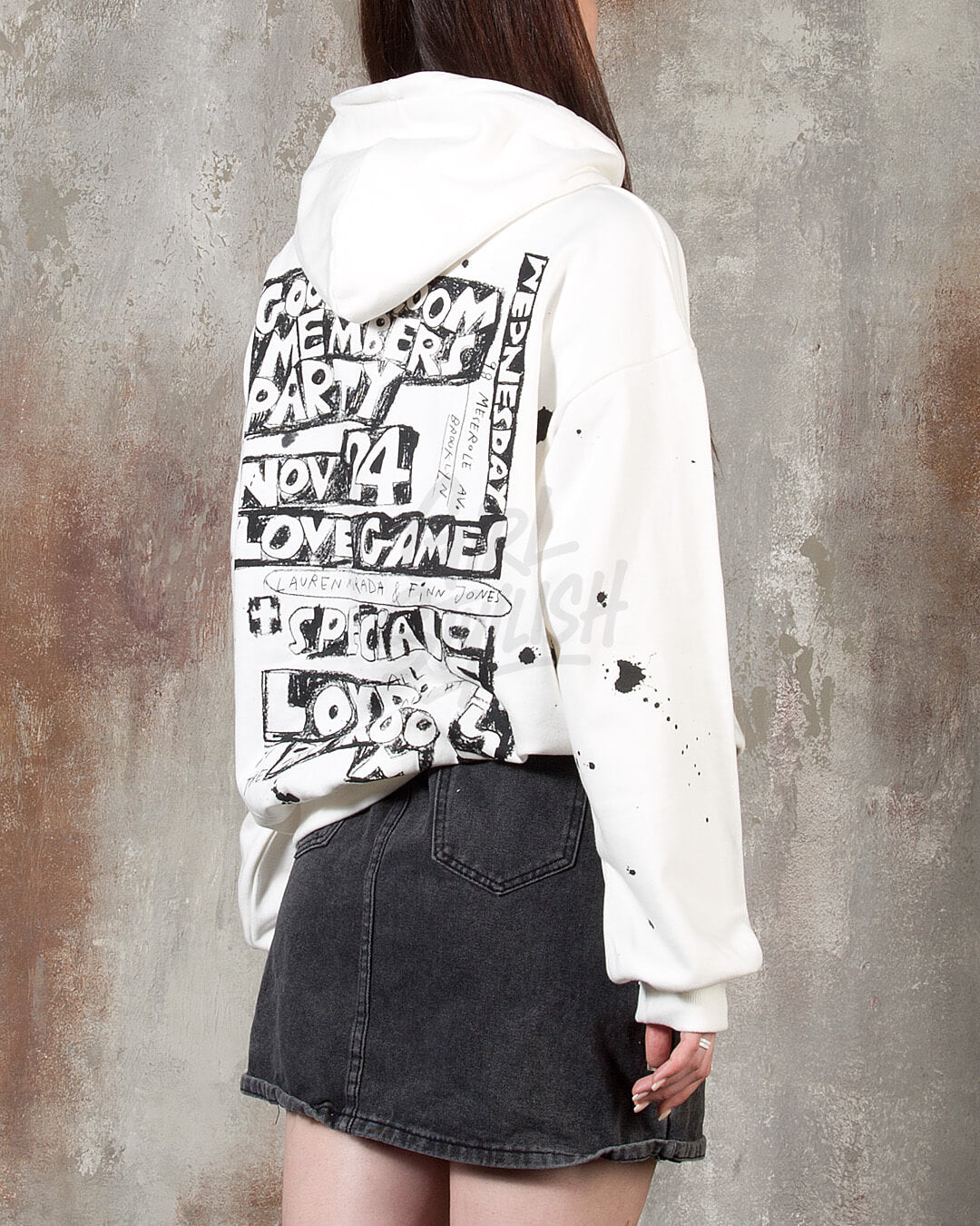 Paint Splatter Graphic Oversized Hoodie
