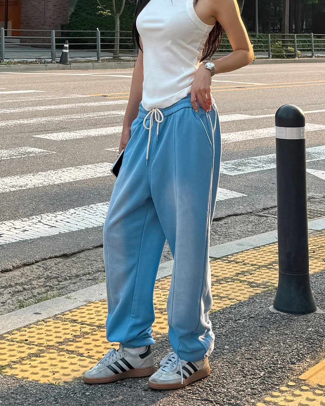Washed Loose-Fit Cotton Jogger Pants
