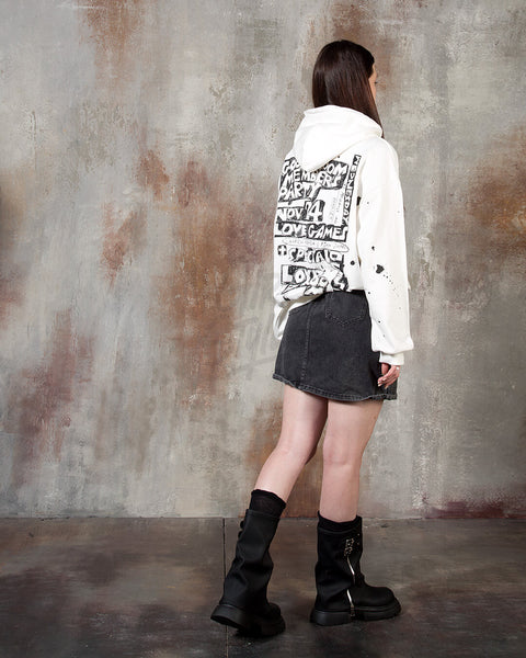 Paint Splatter Graphic Oversized Hoodie