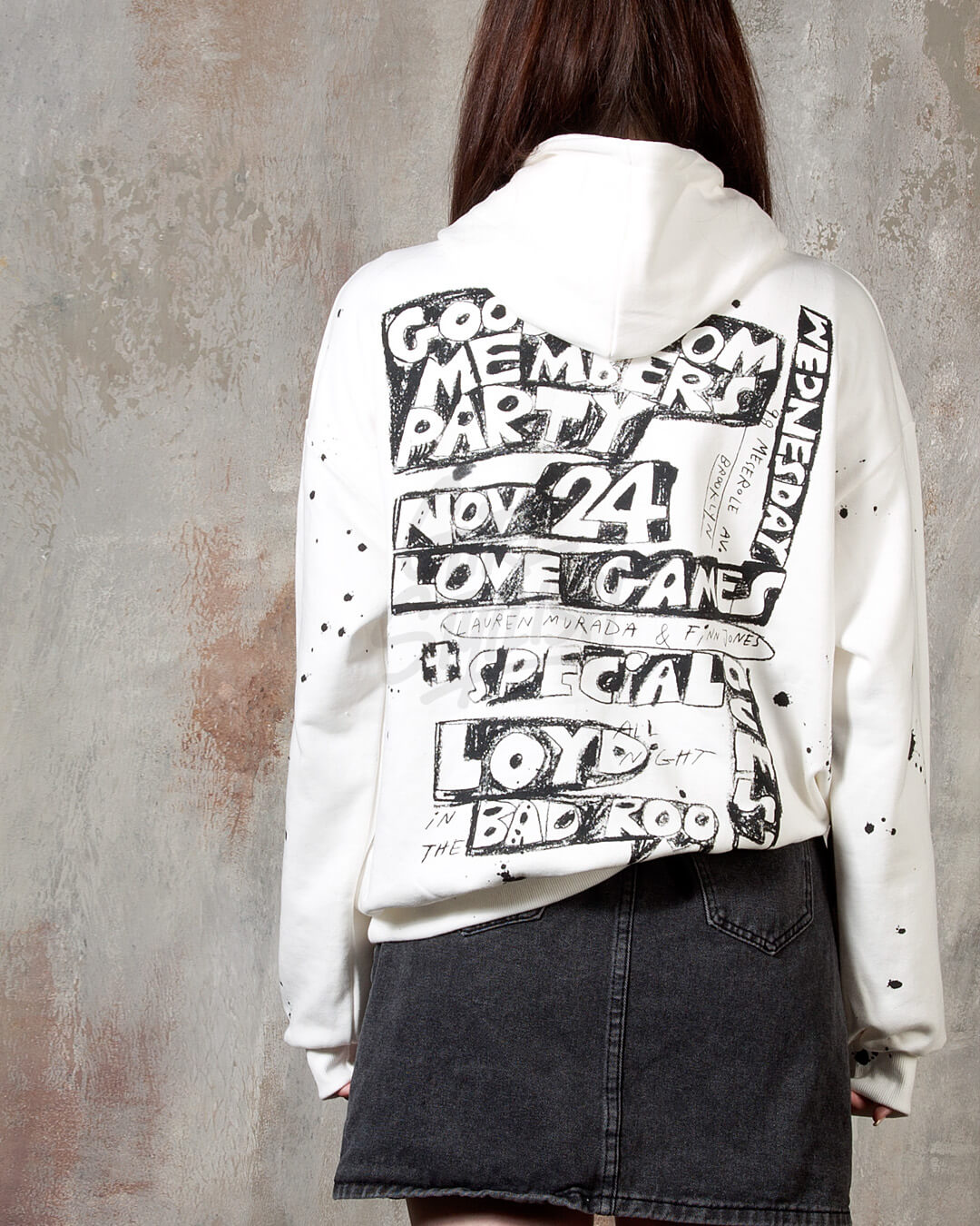 Paint Splatter Graphic Oversized Hoodie