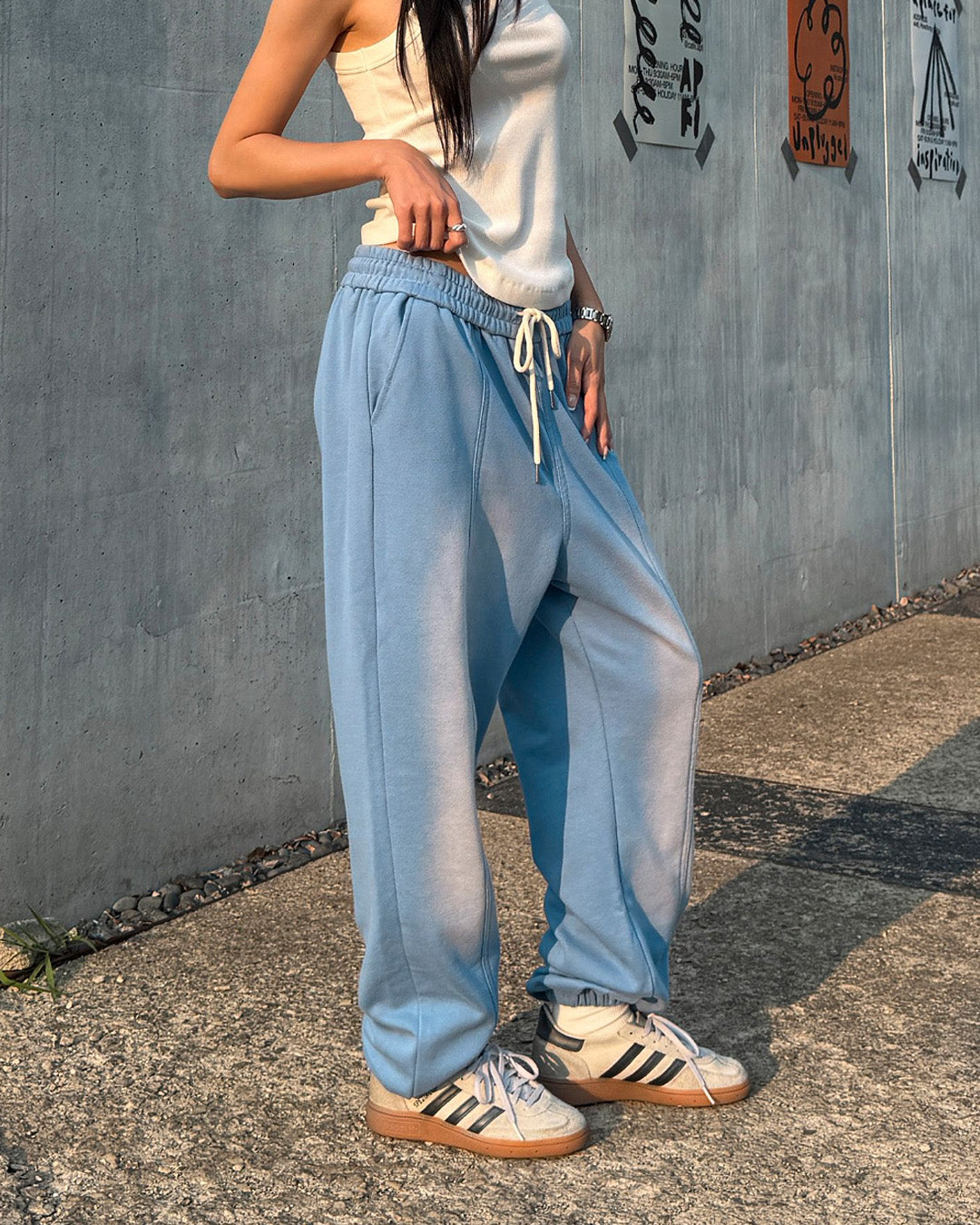 Washed Loose-Fit Cotton Jogger Pants