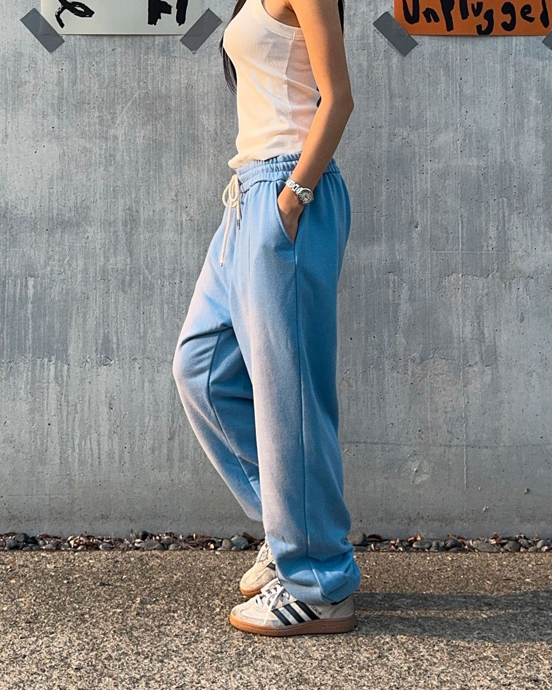Washed Loose-Fit Cotton Jogger Pants