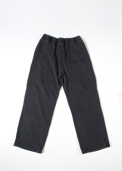 Vintage Washed Black Wide-Leg Cargo Pants