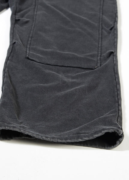 Vintage Washed Black Wide-Leg Cargo Pants