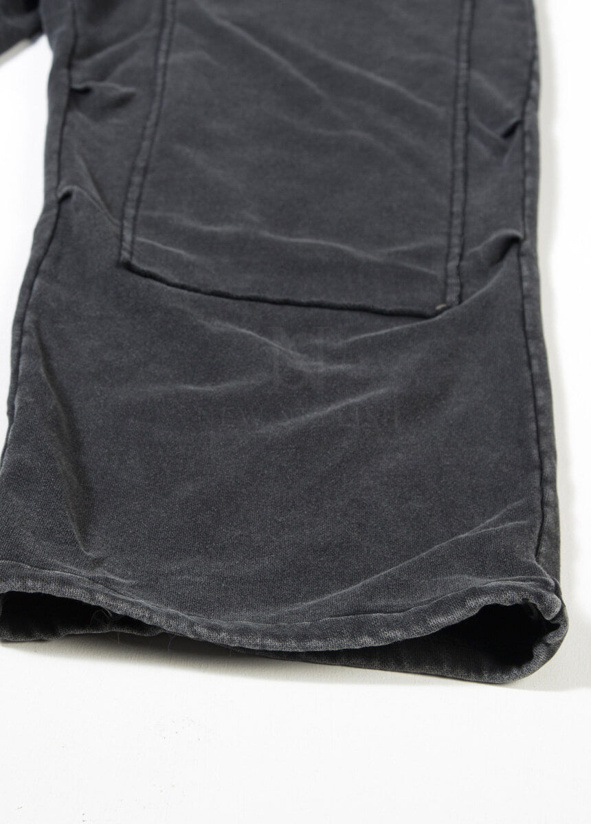 Vintage Washed Black Wide-Leg Cargo Pants