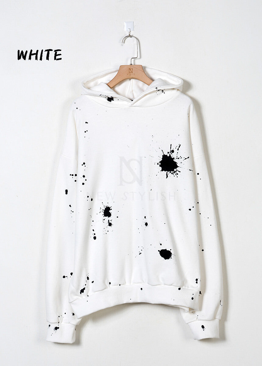 Paint Splatter Graphic Oversized Hoodie