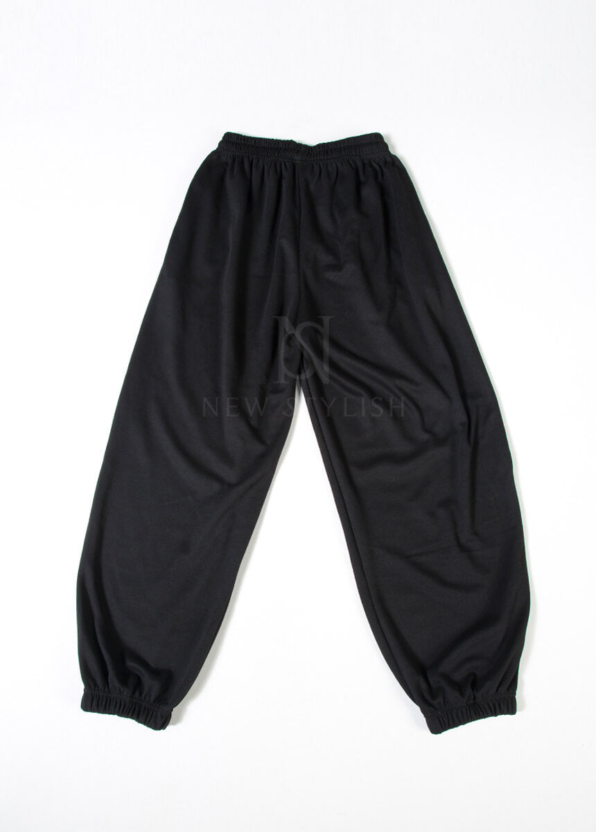 Vintage Chain Graphic Wide-Leg Jogger Pants