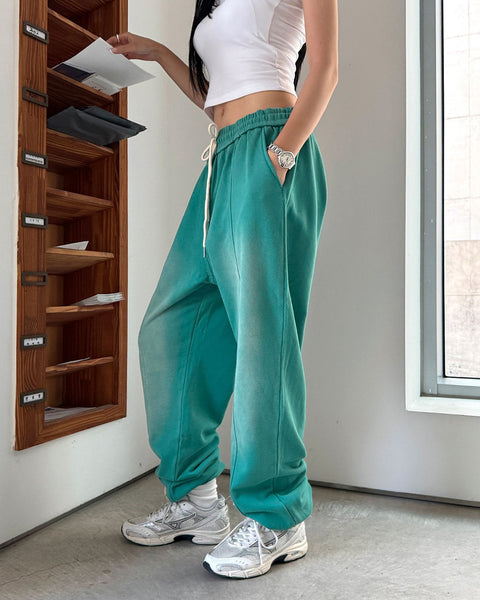 Washed Loose-Fit Cotton Jogger Pants