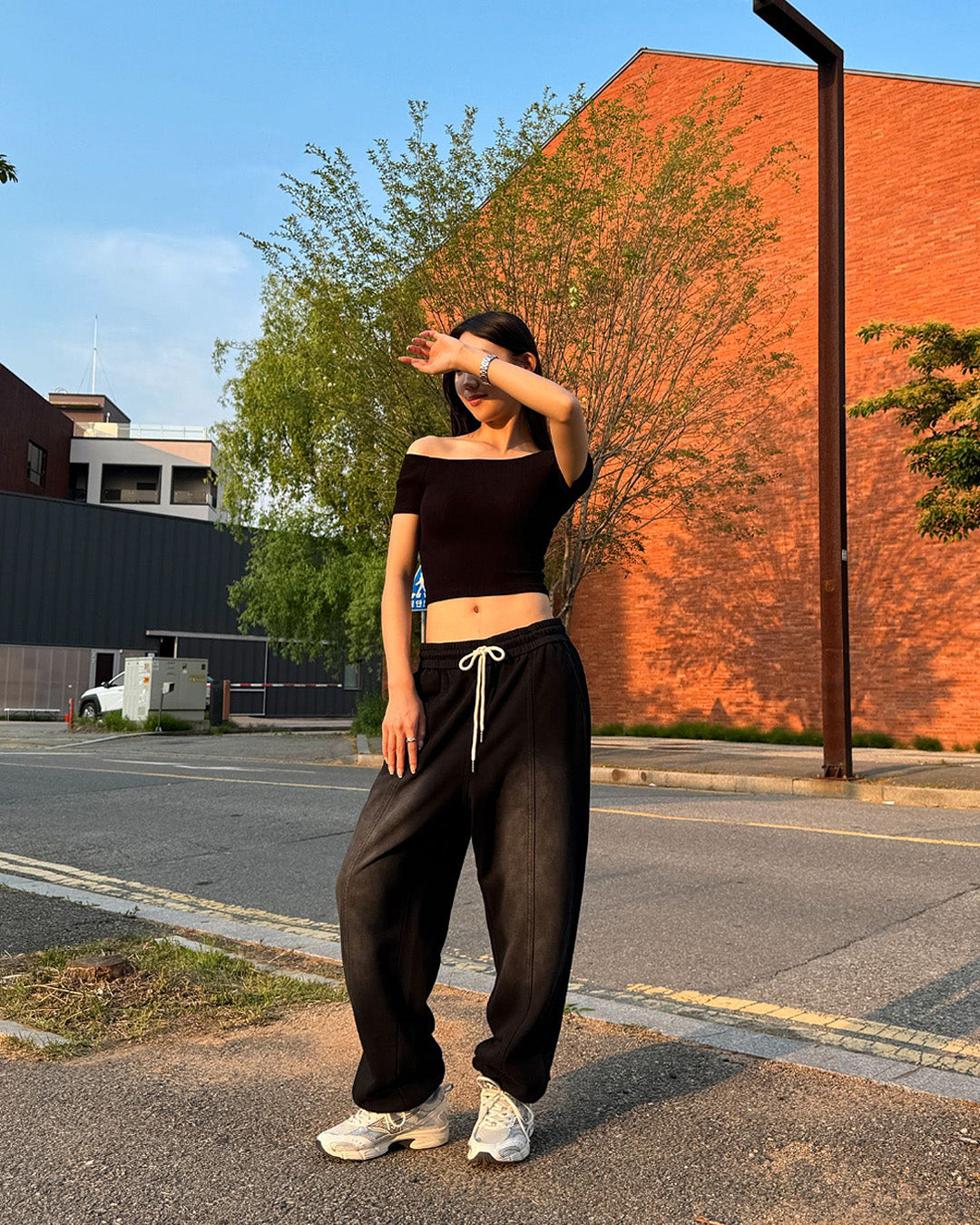 Washed Loose-Fit Cotton Jogger Pants