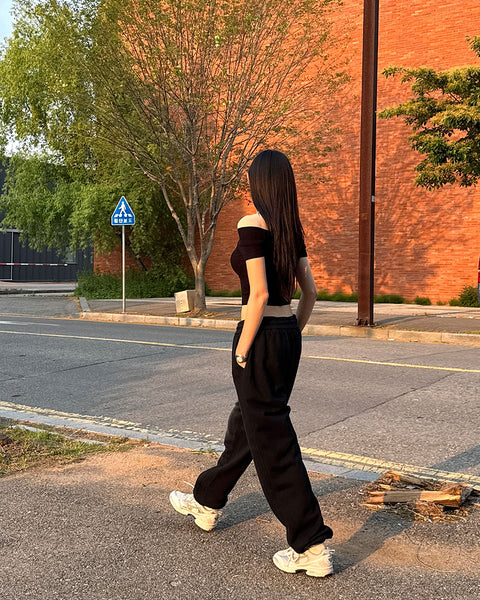 Washed Loose-Fit Cotton Jogger Pants