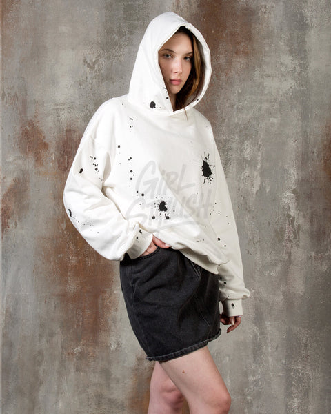 Paint Splatter Graphic Oversized Hoodie