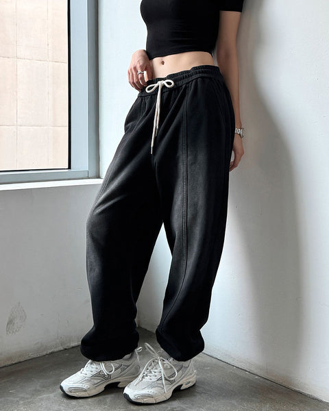 Washed Loose-Fit Cotton Jogger Pants