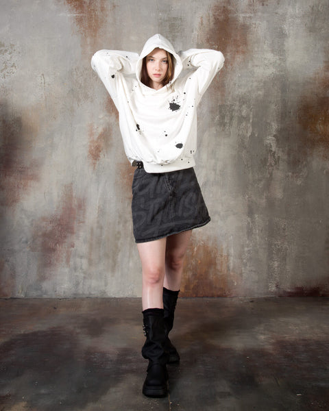 Paint Splatter Graphic Oversized Hoodie