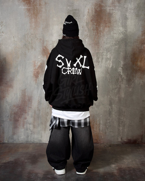 Bone Skeleton Graphic Oversized Hoodie