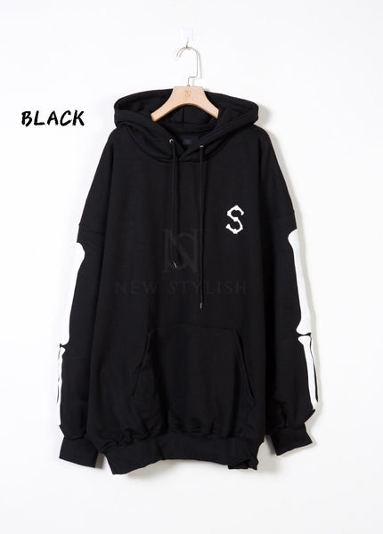 Bone Skeleton Graphic Oversized Hoodie