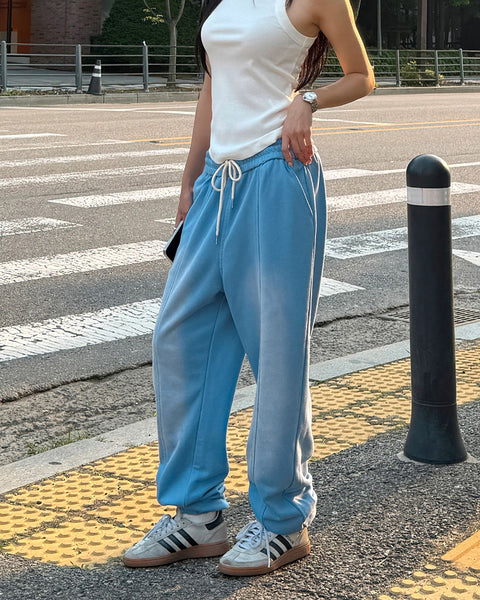 Washed Loose-Fit Cotton Jogger Pants