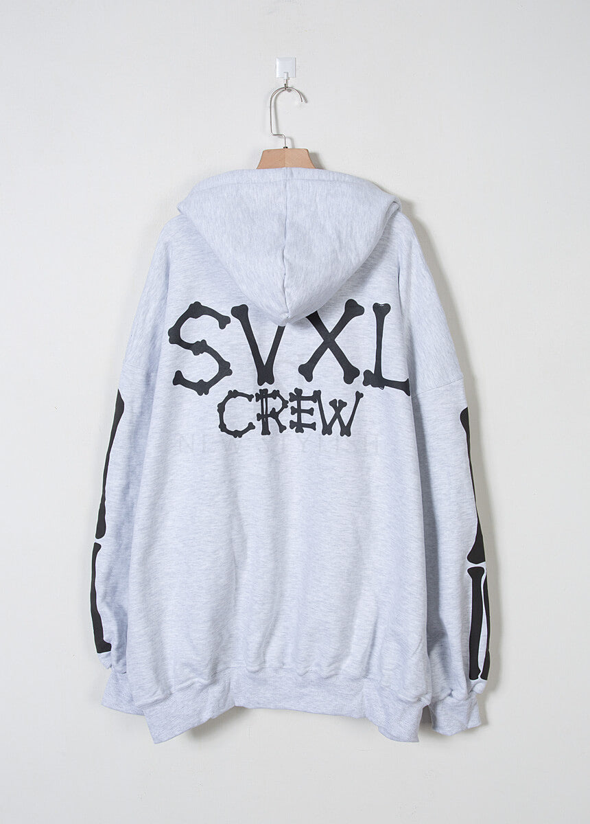 Bone Skeleton Graphic Oversized Hoodie