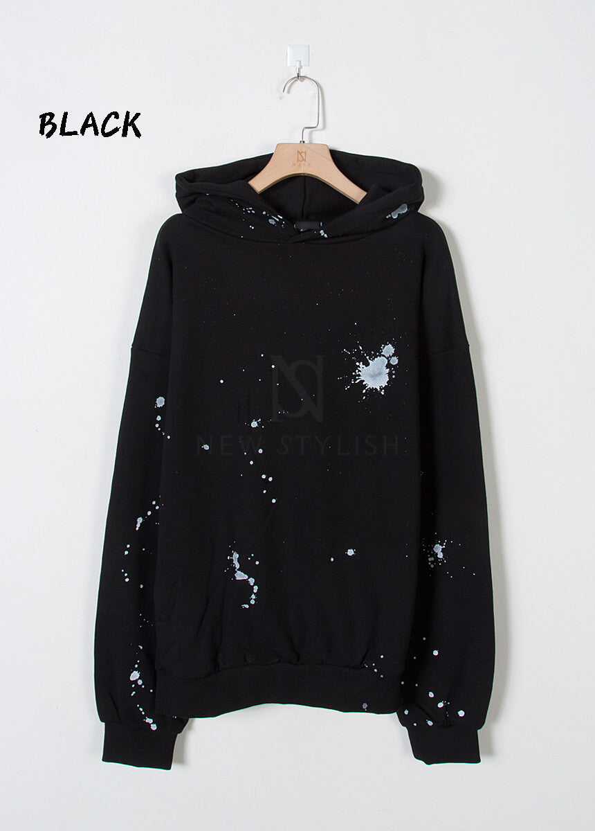 Paint Splatter Graphic Oversized Hoodie