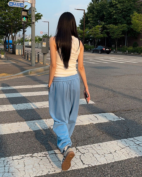 Washed Loose-Fit Cotton Jogger Pants