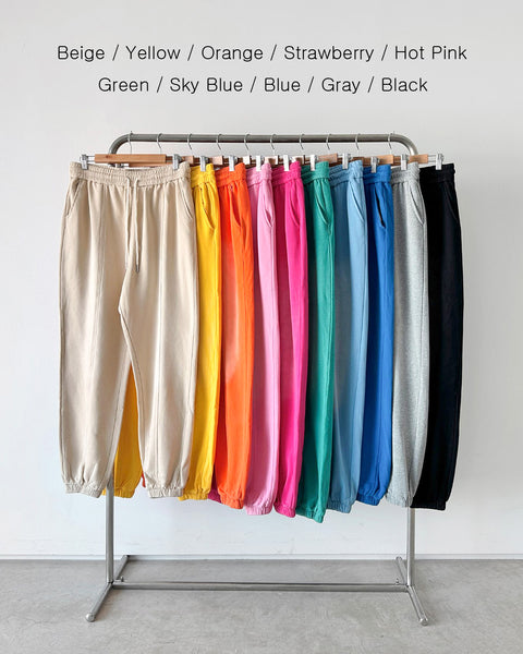 Washed Loose-Fit Cotton Jogger Pants