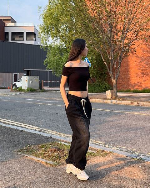 Washed Loose-Fit Cotton Jogger Pants