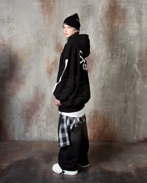 Bone Skeleton Graphic Oversized Hoodie